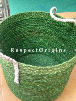 Green Handmade Sabai Grass Eco-friendly Laundry Basket; D13xH14 Inches; u602075863_New_db.com