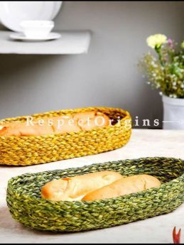 Set of 2 Hand Made Eco Friendly Sabai Grass Bread Basket; 6 x 12; u602075863_New_db.com