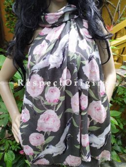 Black & Pink Designer Fine Rich Formal Silken Stoles for Work Wear or Evening Wear;Length 80 x 30 Width Inches.; u602075863_New_db.com
