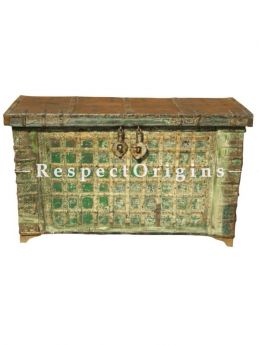 Buy Saloni Antique Teak Wood Dowry Chest; Vintage Coffee Table Trunk Console At u602075863_New_db.com